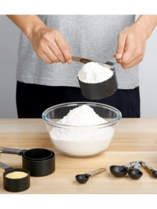 8 件套量杯和量勺套装，可堆叠量杯和量勺，带不锈钢手柄的嵌套量杯，用于烹饪和烘焙的厨房小工具 - 彩色 - 查看 10