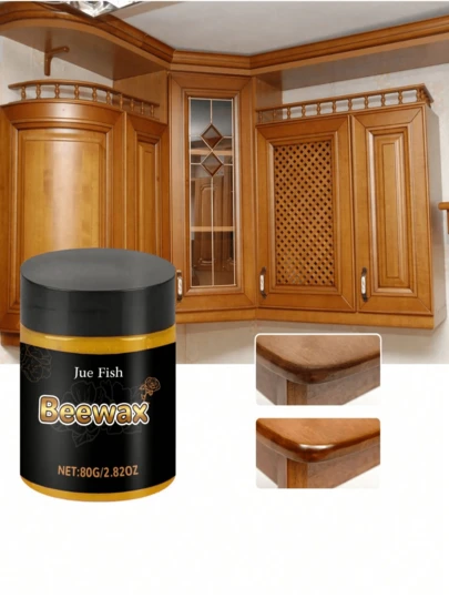 80g Wood Polishing Beeswax, Furniture Renewal Brightener Cleaner Polish Care Wax (Random Delivery Of New And Old Versions)