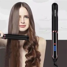 SOKANY Céramique multifonctionnelle SOKANY, Fer à lisser. Utilisation double pour cheveux bouclés et raides, mouillés et secs, contrôle de la température à 4 vitesses, réglage de la température de 265 à 750 degrés, affichage LED, panneau de glaçage en céramique 3D flottant, température constante et anti-brûlure. Le système PTC chauffe en 10 secondes et fait tourner la queue à 360 degrés. Convient pour les maisons et les salons de coiffure.