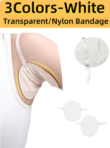 Almohadillas ultrarresistentes antitraspirantes para axilas para hombres y mujeres - 10/8/6/4/2/1 pieza de protectores de axilas invisibles, con adhesivo extra y transpirables para hiyab/tobe - Protección contra el sudor durante 24 horas en calor, gimnasio, viaje (lavable)