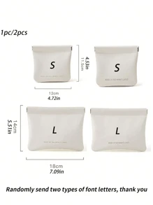 1pc/2pcs Automatic Closure Ladies Small Makeup Bag For Purse, Portable Purse Organizer Pouches, Mini Travel Essentials Coin Purse Lipstick Cosmetic Accessories Organizer, Pouchic Pouches, Coin Pouch