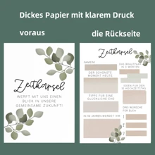 30pcs Modern Time Capsule Wedding Greeting Cards Set, Wedding Blessing Cards Creative Game Guest Book Replacement, Fashionable German Wedding Ceremony Decors Summer Birthday Gifts Beach Back To School School Supplies Room Decor