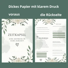 30pcs Modern Time Capsule Wedding Greeting Cards Set, Wedding Blessing Cards Creative Game Guest Book Replacement, Fashionable German Wedding Ceremony Decors Summer Birthday Gifts Beach Back To School School Supplies Room Decor