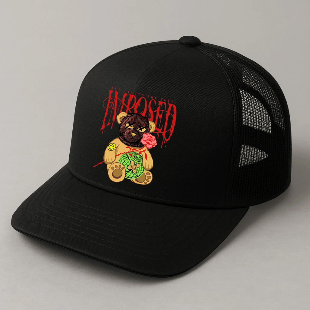 GORRA UNISEX OSOS URBANOS ANIMALES OSITOS GYM CULTURISMO CALACAS CHIDAS MUSICA URBAN CASUAL MODA GG236 - Negro - Ver 1