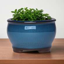 Round Ceramic Flower Pots Ceramic Plant Pots With Drainage Holes For Indoor & Outdoor Flower Plants (Acceptable Color Difference)