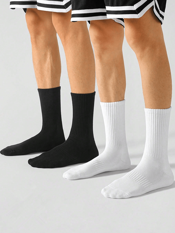 5/6/10/12 Pairs Of Men's Socks Running Hiking Athletic Long Socks Crew Socks High Ankle LightWeight Socks