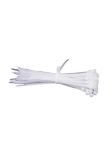 100pcs Nylon Black And White Cable Tie, With Screw Hole Fixing Head, Self-Locking Ring Cable Tie, DIY Office Wire Harness Organizer - Multicolor - View 8