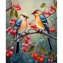 1pc/3PCS RUOPOTY Diamond Painting Two Birds Full Drills Embroidery Animal Handicraft Diy Kits Home Decoration Frameless Animals Frame Animals