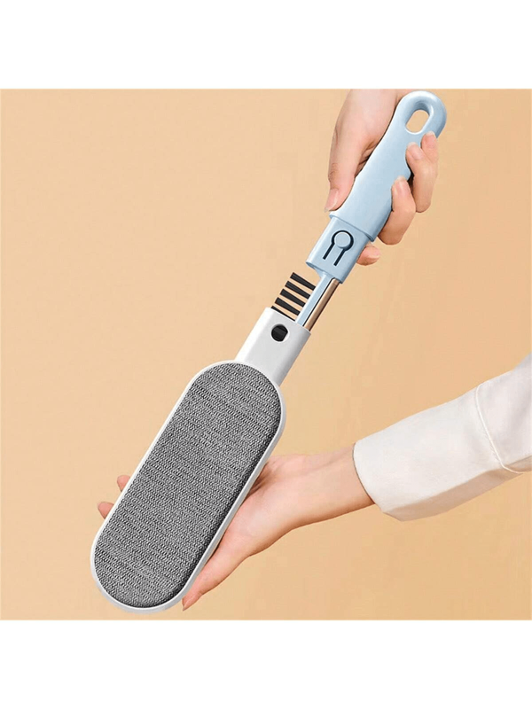 1pc Dual-Sided Brush, Used For Collecting Pet Hair And Dust, Designed For Manual Static Cleaning. Made Of Durable Polypropylene, Can Be Used On Clothes, Sofas, Furniture, Bedding And Carpets, No Electricity Required. 4-In-1 And 2-In-1 Fabric Lint Collector, Bed Duster Brush, Clothes Lint Collector, Static Brush, Home Fabric Lint Collector