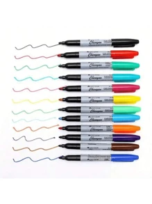 Professional Fine Tip Markers Set - Watercolor & Chalk Effect Pens | Perfect For Art Drawing, Calligraphy, Journaling & Note-Taking | With White Pen Holder | Includes Waterproof Markers, Multicolor Highlighters & Fluorescent Pens For Fine Art Projects