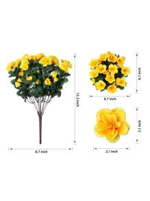 4 Stücke gelbe Azaleen Künstliche Blumen Seide Blumen Künstliche Azaleen Kamelien Zweige für Hochzeit Brautstrauß Tischdekoration, Simulationsblumen Kunststoffpflanzen für Zuhause Zimmer Büro drinnen und Outdoor Blumenvase Dekoration, Faux Blumen für Party, Muttertag, Vatertag, Feste, Geburtstag, Einweihungsparty, Abschlussfeier, Frühling Sommer Boho Garten Hof Küche und Esszimmer Dekorationen