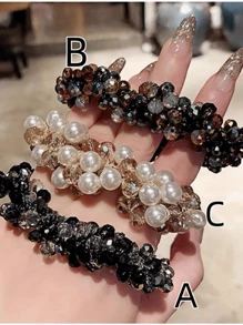 Conjunto de 3 peças/1 peça de presilha de cabelo feminina multicolorida com pérolas sintéticas e strass, pulseira de luxo para festa. Acessórios para cabelo, acessórios de cabelo, acessórios femininos, outono, viagem, ferramentas para cabelo, acessórios para cabelo, itens para cabelo, outono, cabelo, acessórios para cabelo, acessórios, acessórios de cabelo femininos, viagem, acessórios para cabelo, acessórios femininos, acessórios para cabelo, acessórios para cabelo, itens, acessórios de beleza, presentes, viagem, presentes para mulheres, itens para cabelo, lembrancinhas