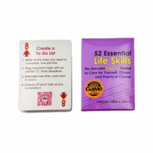 52张必备应对技巧卡片 - 压力管理、焦虑缓解练习 - 培养情绪敏捷性、韧性和自信心 - 青少年及成人自我关怀疗法游戏