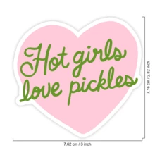 1 件辣妹爱泡菜贴纸 - 适用于水瓶、笔记本电脑和个人物品的可爱乙烯基贴纸 | 适合泡菜爱好者和喜欢古怪幽默的人的趣味贴花 | 防水 - 彩色 - 查看 3