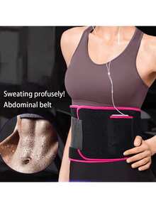 حزام يوجا يحفز على التعرق لحماية العضلات البطنية مع فتحات تنفس ، من نوع يناسب الجنسين ، بجيب لياقة بدنية ، مزود بأيونات الفضة لحماية الخصر