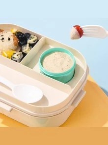 激光雕刻儿童恐龙便当盒，分隔设计防止异味混合，适用于幼儿园午餐盒，办公室微波炉安全，卡通午餐盒套装，定制LOGO企业礼品，野餐和露营便携式餐具，激光雕刻姓名/日期