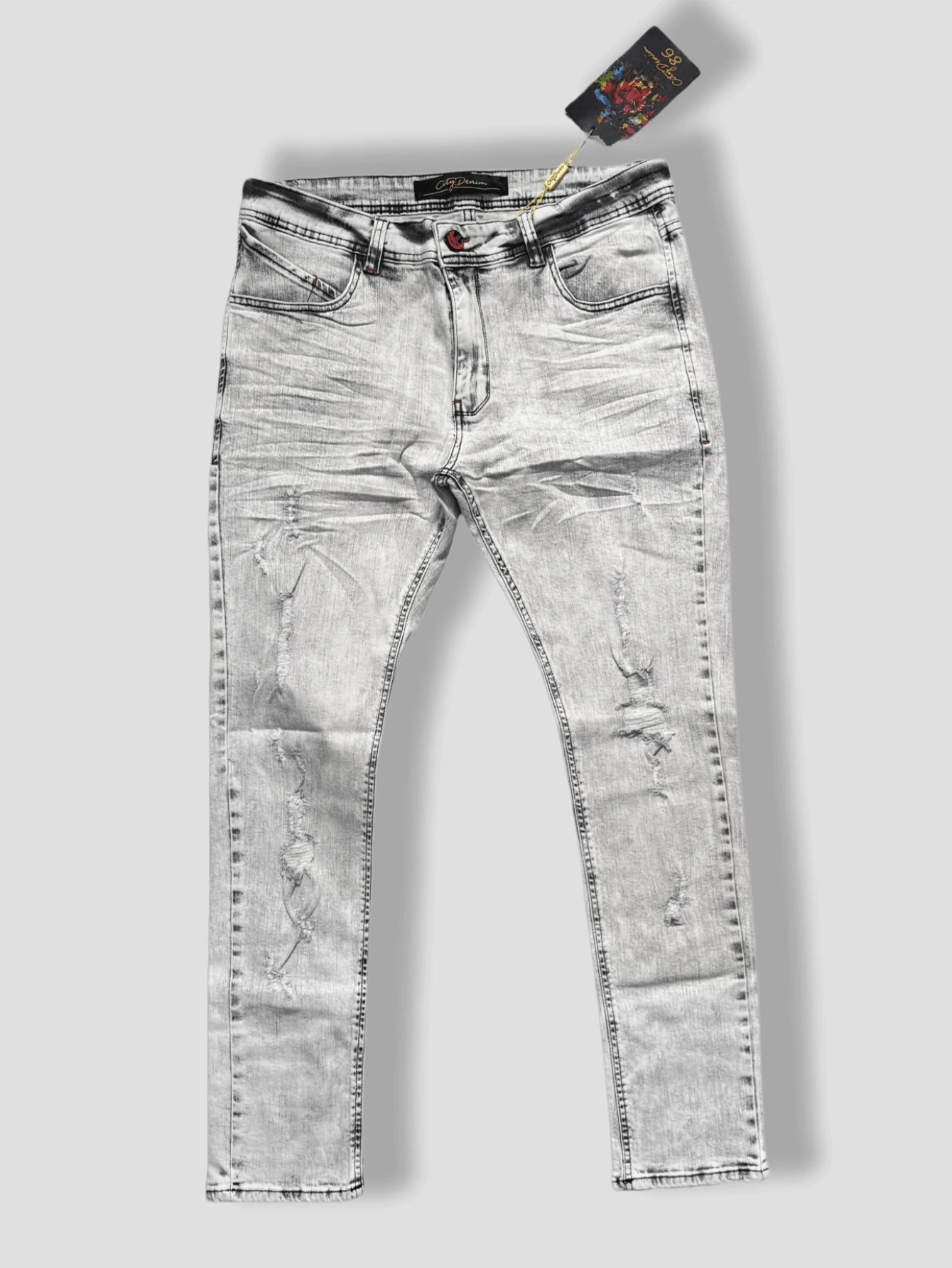 SKINNY PLAYER JEANS - Light Grey - View 1