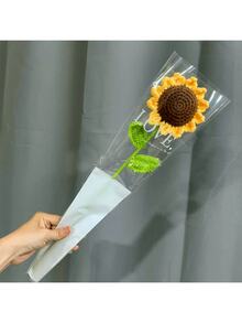 10pcs Handmade Crochet Sunflowers, Everlasting Artificial Woven Sunflowers, Smiling Knitted Realistic Sunflowers, Preserved Flowers, Best Gifts For Christmas, Birthday, Wedding, Graduation, Teacher's Day. Suitable For Restaurant, Room, Bedroom Decor, Holiday Gifts And Party Decorations, Christmas Home Decor. - Multicolor - View 13