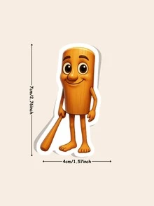 1 pieza Pegatina Tung Tung Tung Sahur (Italian Brainrot), Animales italianos de IA, Pegatina Patapim, Pegatina divertida de Meme, Pegatina de vinilo para botellas de agua, pegatinas para Kindle, teléfono y libros - Multicolor - Ver 10