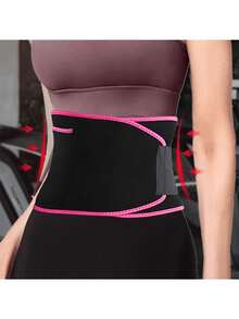 حزام يوجا يحفز على التعرق لحماية العضلات البطنية مع فتحات تنفس ، من نوع يناسب الجنسين ، بجيب لياقة بدنية ، مزود بأيونات الفضة لحماية الخصر