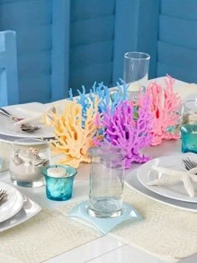 1 pièce Décoration de corail artificielle pour aquarium, décoration de table, centre de table sous-marin réaliste. Ornements de plantes océaniques pour la décoration de fête et de salon.