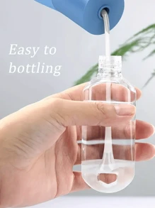 Bottiglia da viaggio antifuga con portachiavi - contenitore portatile ricaricabile, disponibile in più colori (blu, bianco, trasparente) per liquidi per il lavaggio delle mani e articoli da toilette (blu, bianco, trasparente), bottiglia da viaggio per articoli da toeletta, contenitore per liquidi ricaricabile a prova di perdite per articoli di toeletta, cosmetici - (colore del moschettone casuale)
