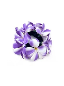 Elegant Bohemian Style Garden Headband, Flower Hoop Scrunchies, Girls' Bun Hairbands, Stretchy Headbands, Colorful Floral Hair Bands, Fashionable Girls' Hair Accessories Gift Set
