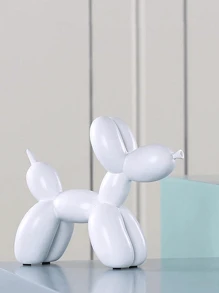 1 pieza Escultura de resina de un perro globo pequeño estilo nórdico, decoración de interiores para el hogar, ornamento de animales pequeños artesanía de resina creativa