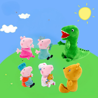  Cosplay Series Peppa Pig Pendant ,Teddy Bear Doll,Dinosaur Doll, Anime Kawaii Cartoon Character Keychains , Bag Phone Pendant Gift, Decorate Collection Accessorie Collectible, Suitable For Easter, Mother's Day, Children's Day, Thanksgiving, Christmas And Various Holiday Gifts, Birthday Gifts(Some Parts May Be Random)