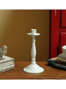 Vintage Single Candlestick Holder Decor, Hotel Wedding Restaurant Candle Light Dinner Atmosphere Decoration, Home French Romantic Roman Column Candlestick, Ramadan/Valentine's Day Decor/Valentine's Day Party Supplies