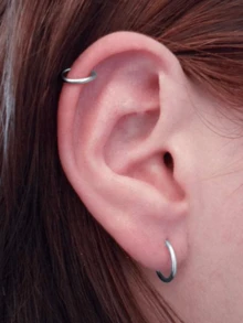 3Pcs 16G Septum Rings Hoop Stainless Steel Silver Tragus Daith Helix Earrings Hinged Segment Clicker Rings Lip Rings Piercing Jewellery - Nose Rings - View 6