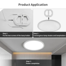 36W Cold white LED Deckenlampe Deckenleuchte Ultraflach Panel Wohnzimmer Schlafzimmer 36*36*4cm - 36W Kaltweiß - Übersicht 8