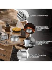 Stainless Steel Round Ashtray - 3.15/3.93/4.72 Inch Round (Silver/Gold), Portable - Suitable For Home, Hotel, Restaurant, Indoor, Outdoor