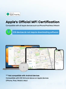 REMAX GPS Smarttracker, kabellose intelligente Anti-Verlust-Marke Ortungsgerät, funktioniert mit Apple Find-My App, für Autos, Schlüssel, Portemonnaies, Gepäck, Rucksäcke, Haustiere und mehr, Artikelfinder, austauschbare Batterie, Datenschutz, kompatibel mit iOS-System, Reisenotwendigkeiten, Familienreisen, Gepäck-Muss-Haves