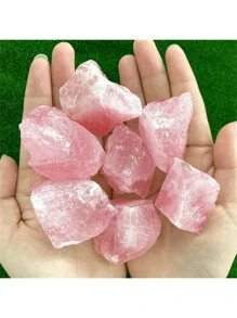 1 Pieza/3 Piezas/5 Piezas Agrupación De Piedras De Cuarzo Rosa Crudo, Trozos De Cristal De Cuarzo Rosa Natural, Piedra De Curación De Cristales Naturales