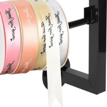 Multi-Purpose Wall Ribbon Storage Rack 7-Tier, Metal Ribbon & Craft Supply Organizer With Removable Rods, Iron Storage Rack For Wrapping Paper/Scarves - Black - View 6