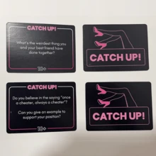 追赶！成人聚会游戏，适合朋友，休闲娱乐策略卡牌游戏，趣味对话，减压聊天游戏卡牌，适合作为送给女朋友的趣味礼物，浪漫有趣的21岁生日礼物，情人节，感恩节，万圣节和圣诞节礼物。 - 黑色 - 查看 3