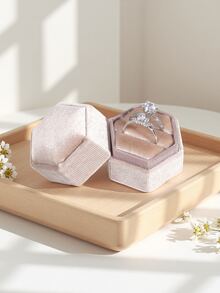 高端韩版丝绒天鹅双环首饰盒|母亲节|圣诞节女友生日礼物