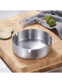Stainless Steel Round Ashtray - 3.15/3.93/4.72 Inch Round (Silver/Gold), Portable - Suitable For Home, Hotel, Restaurant, Indoor, Outdoor