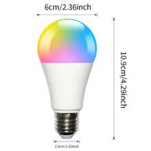 1 个智能无线灯泡，85-265V，RGB 变色，APP 控制，适用于家庭卧室装饰照明或氛围照明