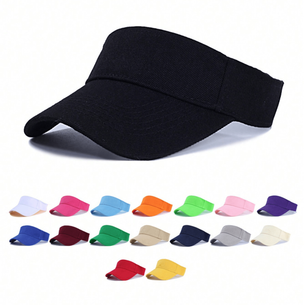 1 pezzo Visiera da baseball con parte superiore aperta, unisex, per protezione solare e sport all'aperto