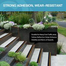 Anti Slip Grip Tape, Non-Slip Traction Tapes With Glow In The Dark Reduce The Risk Of Slipping For Indoor Or Outdoor Stair Tread Step And Other Slippery Surfaces - Keeps You, 2 Inch X 16.4 Foot - Yellow Reflective - View 3