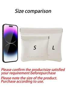 1pc/2pcs Automatic Closure Ladies Small Makeup Bag For Purse, Portable Purse Organizer Pouches, Mini Travel Essentials Coin Purse Lipstick Cosmetic Accessories Organizer, Pouchic Pouches, Coin Pouch