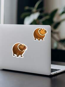 1 pieza Pegatina divertida de Burbaloni Luliloli (Locura cerebral italiana), Animales italianos de IA, Meme, pegatina de vinilo para botella de agua, Kindle, teléfono, libros - Multicolor - Ver 4