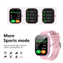 Hot New 1pc Silicone Strap Unisex Smart Watch, Supports Make/Receive Calls, Pedometer, Calorie Counter, Multi-Sport Modes, Alarm, Call & Message Reminder, 2.01" Full-Screen Touch, Compatible With IOS & Android, Suitable As Festival Gift For Family And Friends