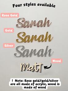 Custom Wedding Place Card , Personalized Name Plates For Wedding , Wood Names , Table Decor Luxury Wedding, Laser Cut Names Tags, Wedding Gifts, Wedding Accessories, BridemaidsGift, Christmas Gift, Christmas Decor, Thanksgiving Gift, New Year Gift, Party Decor - Multicolor - View 2