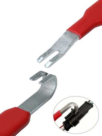 1 pezzo Attrezzo Universale in Metallo per Rimozione Connettori Elettrici Automotive, Estrattore per Riparazione e Manutenzione Auto