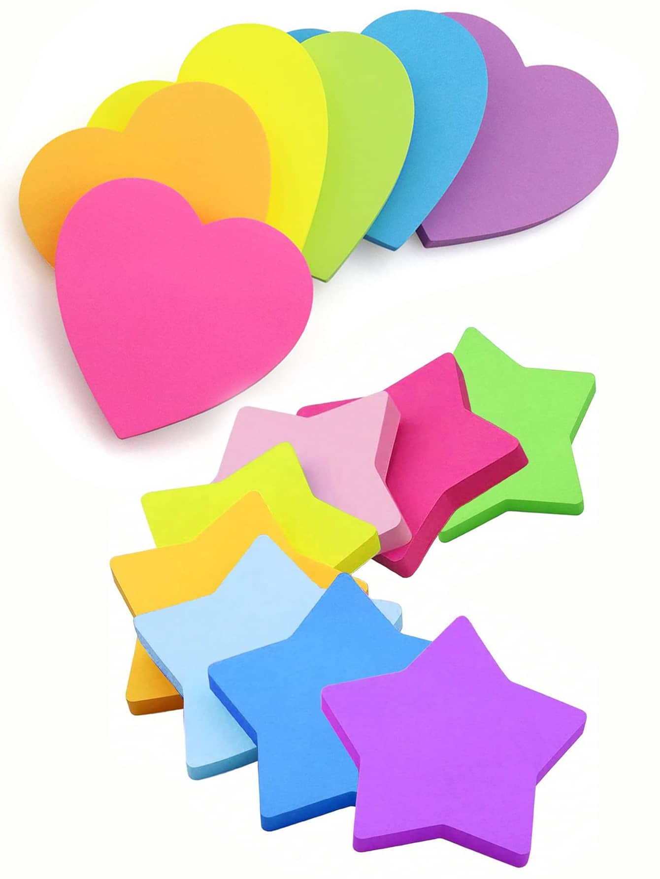 Note adesive a forma di pentagono, 8 colori, 3x3 pollici, colori brillanti, perfette per scuola, casa, ufficio, quaderni e agende - divertenti e funzionali per apprendimento, organizzazione, professionisti