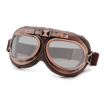 Retro Motorcycle Goggles Glasses Vintage Moto Classic Goggles For Harley Pilot Steampunk ATV Bike Copper Helmet