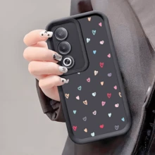 1 chiếc ốp lưng điện thoại hình trái tim nhiều màu sắc thời trang, chống rơi vỡ, dày dặn, bảo vệ chống trượt, tương thích với iPhone 17/17 Air/17 Pro/17 Pro Max, Honor, Redmi, Galaxy. - màu đen - Xem 3